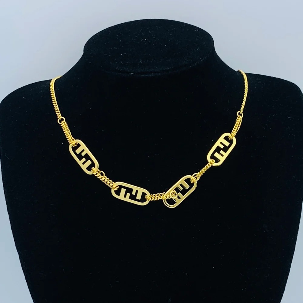 DESIGNER INSPIRED MULTI LOGO NECKLACE